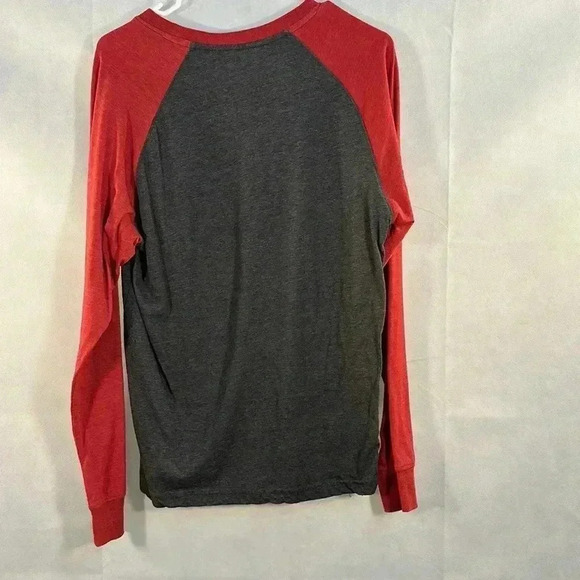 Men's Colosseum Heathered Charcoal/Crimson Alabama Crimson Tide Raglan T-Shirt - Picture 3 of 3